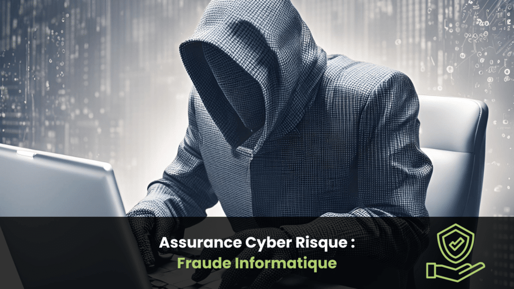 Un individu masqué et anonyme utilisant un ordinateur portable, illustrant le concept de fraude informatique et les menaces cybernétiques. 