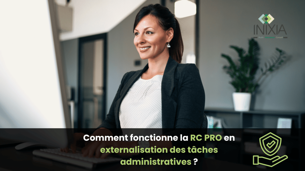 "RC PRO Externalisation des tâches administratives : Une femme travaillant sur un ordinateur dans un bureau moderne."