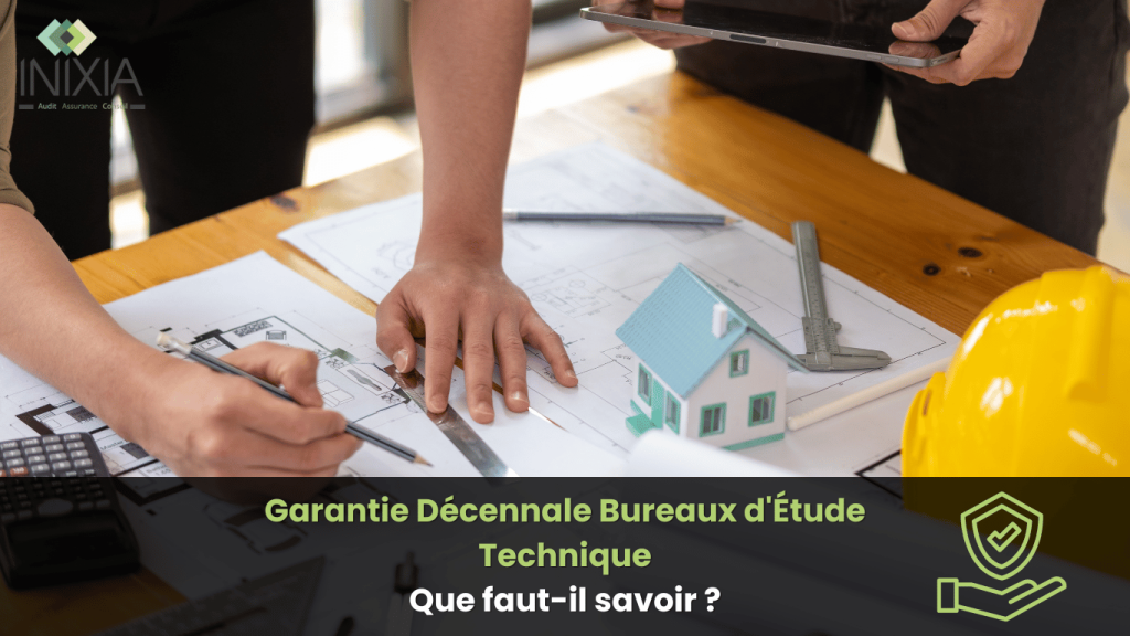 Des mains de professionnels travaillant sur des plans techniques et des maquettes de bâtiments sur une table de travail.