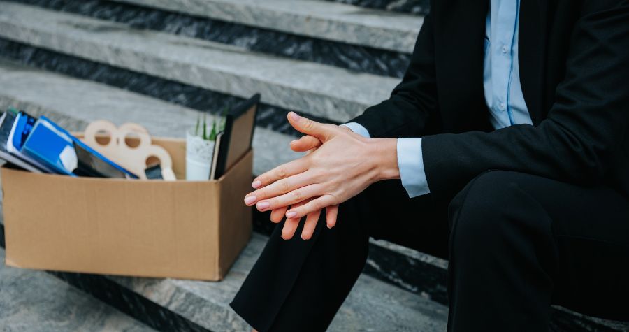Une personne ayant perdu son travail