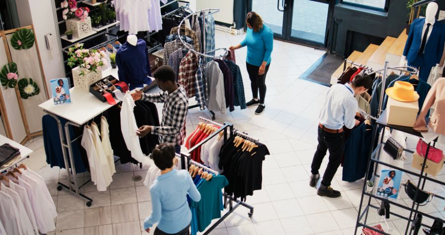 un vue d'ensemble d'une boutique