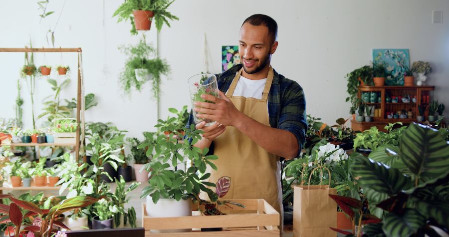 une fleuriste en pleine reconversion professionnelle