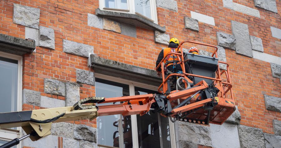 des travaux dans un immeuble